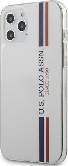 Чехол U.S. Polo Assn Tricolor для iPhone 12 Pro Max 6,7" белый