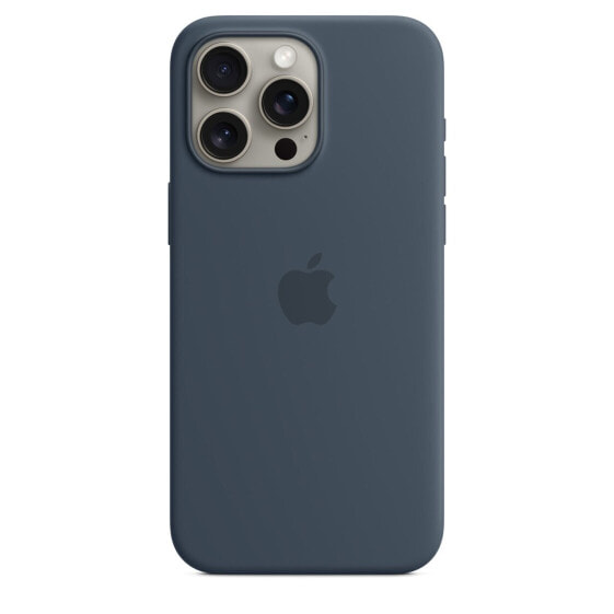 Apple iPhone 15 Pro Max Silikon Case mit MagSafe"Sturmblau iPhone 15 Pro Max