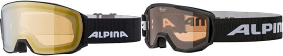 ALPINA Nakiska Q-Lite Mirrored Contrast Enhancing OTG Ski Goggles with 100% UV Protection for Adults