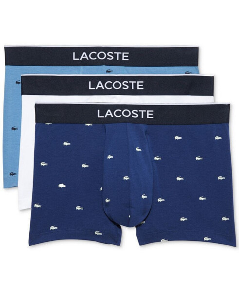 Пакет трусов с принтом Лакост для мужчин Белье и пляжная одежда Lacoste Signature Crocodile, набор из 3 шт.