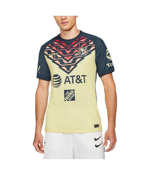 Men's Yellow Club America 2021/22 Home Breathe Stadium Replica Jersey