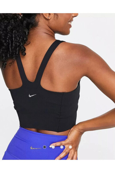 Топ кроп Nike Yoga Dri-Fit Luxe для тренировок, женский, черный