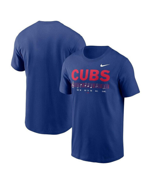 Men's Royal Chicago Cubs Take Me Out To The Ballgame Hometown T-shirt