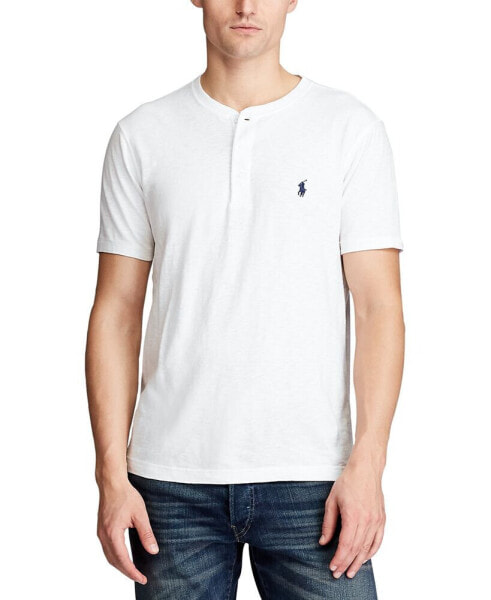 Men's Slub Jersey Henley Shirt