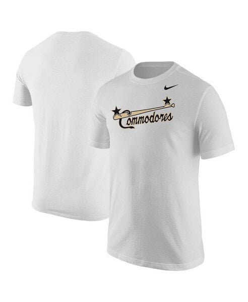 Men's White Distressed Vanderbilt Commodores Baseball Vault T-Shirt