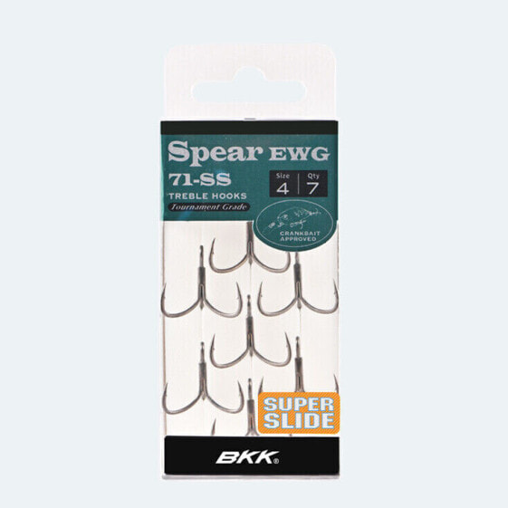 BKK Hooks Spear EWG-71 SS Extra Wide Gap Treble Hooks