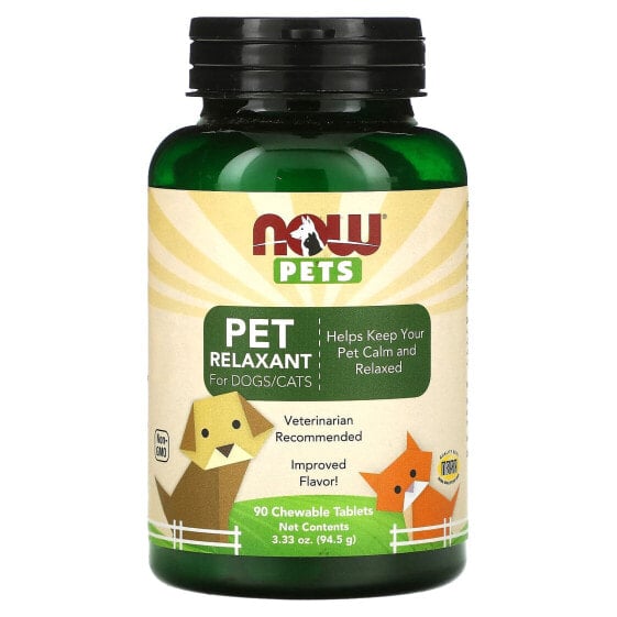 Витаминные добавки для животных NOW Питомцы, седативное для собак/кошек, 90 жевательных таблеток, 94,5 г