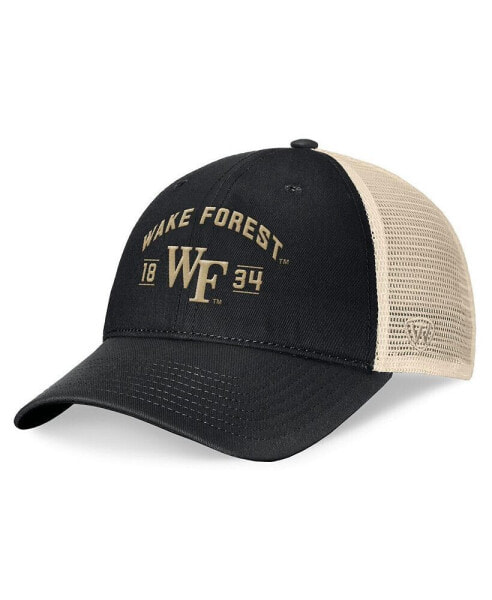 Men's Black Wake Forest Demon Deacons Heritage Waylon Trucker Adjustable Hat