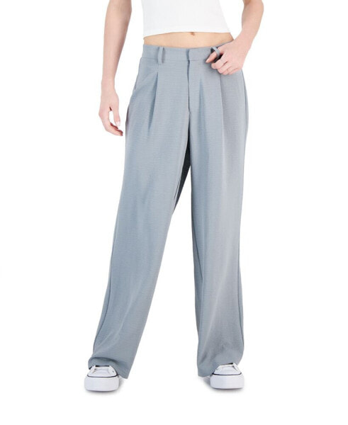 Juniors' Airflow Pleated Wide-Leg Trousers