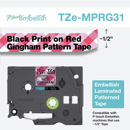 Brother TZE-MPRG31 - Black on red - Continuous label - TZe - Grey - Thermal transfer - China