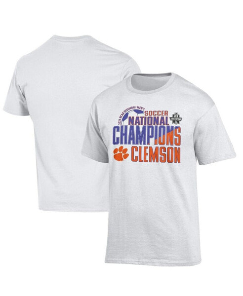 Men's White Clemson Tigers 2021 NCAA Men's Soccer National Champions T-shirt