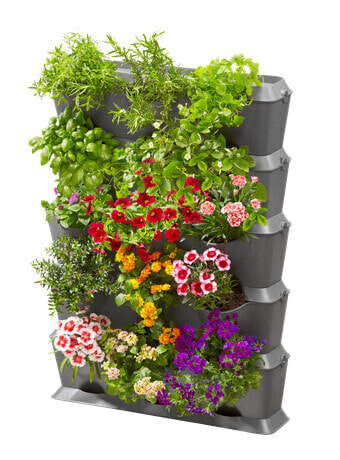 Gardena NatureUp! - Box planter - Wall-mounted - Plastic - Grey - Rectangle - Outdoor