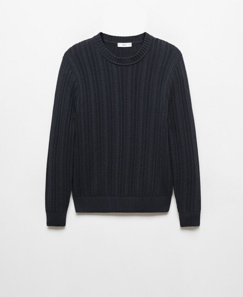 Men's Contrasting Knit Sweater