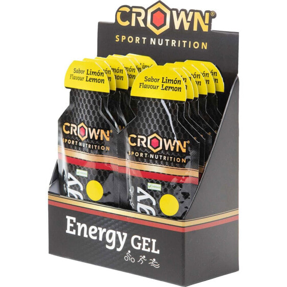 CROWN SPORT NUTRITION Lemon Energy Gels Box 40g 12 Units