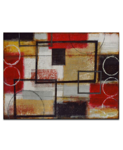 Excite Red Abstract Canvas Wall Art, 20x30"