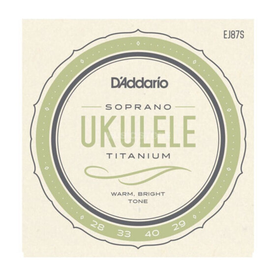 D'Addario Ukulele Strings EJ87S Soprano Titanium 28-33-40-29