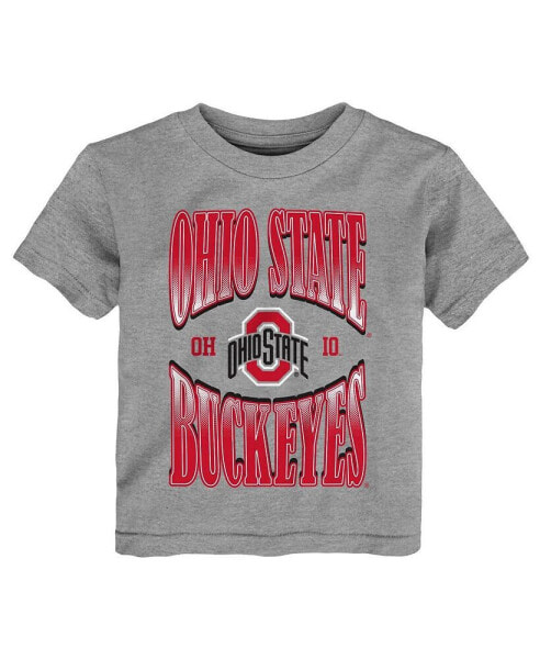 Toddler Boys and Girls Heather Gray Ohio State Buckeyes Top Class T-shirt