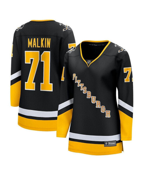 Women's Evgeni Malkin Black Pittsburgh Penguins 2021/22 Alternate Premier Breakaway Player Jersey