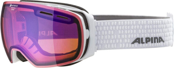 ALPINA GRANBY QV - Mirrored, Self-Tinting & Contrast Enhancing Ski Goggles with 100% UV Protection for Adults
