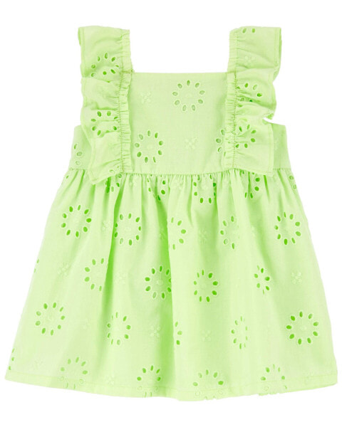 Baby Eyelet Ruffle Dress 3M