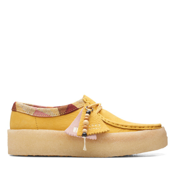 Clarks Wallabee Cup 26165817 Womens Yellow Oxfords & Lace Ups Casual Shoes 7