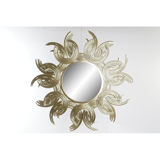 Настенное зеркало DKD Home Decor 97 x 3 x 97 cm Стеклянный Позолоченный Металл Солнце