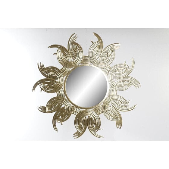 Wall mirror DKD Home Decor 97 x 3 x 97 cm Crystal Golden Metal Sun