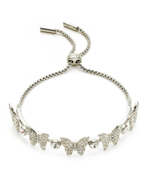 Faux Stone Pave Butterfly Delicate Bracelet