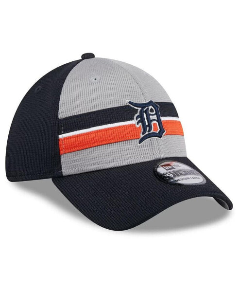 Men's Gray Detroit Tigers 2024 Batting Practice 39THIRTY Flex Hat