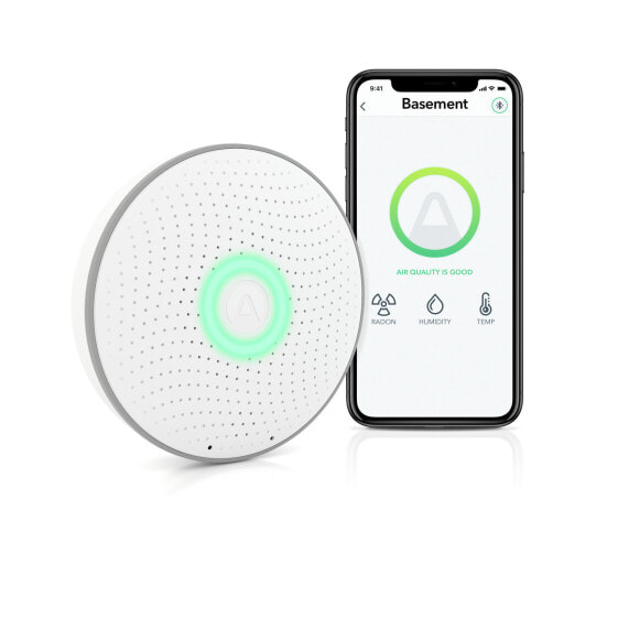 Airthings Wave - Radon - Humidity - Temperature - Wireless - Bluetooth - 868 MHz - 4 - 40 °C - 10 - 80%