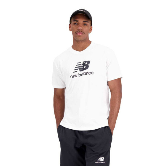 NEW BALANCE Essentials Stacked Logo Cotton Short Sleeve T-Shirt