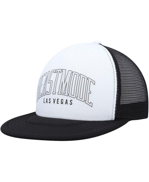 Men's White Collegiate Trucker Snapback Hat