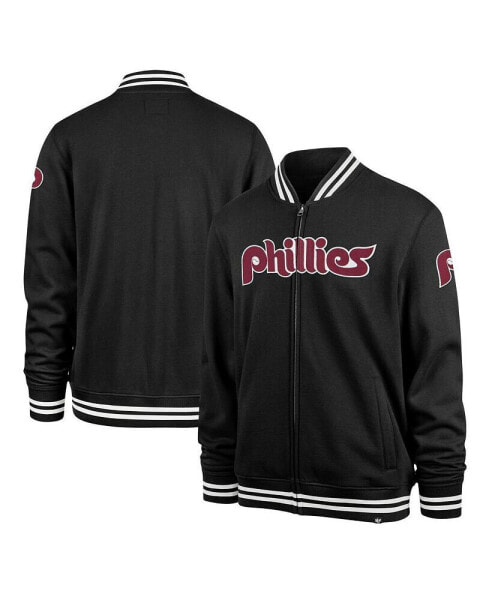 Куртка с трековой молнией '47 Brand Мужская Черная Philadelphia Phillies Wax Pack Pro Camden