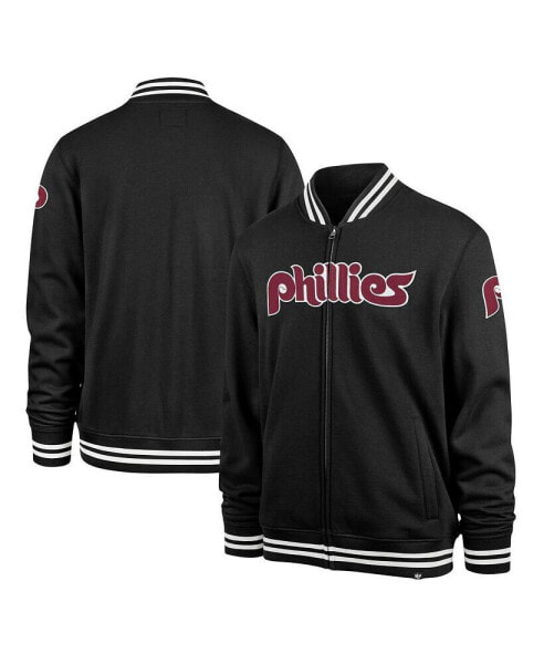 Men's Black Philadelphia Phillies Wax Pack Pro Camden Full-Zip Track Jacket