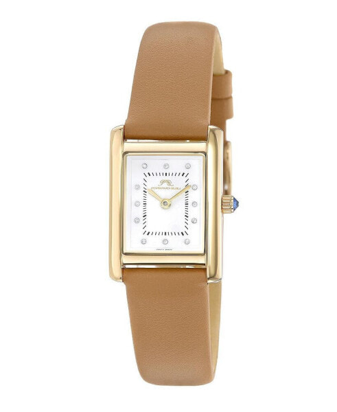 Women's Karolina Diamond Genuine Leather Band Watch 1082CKAL