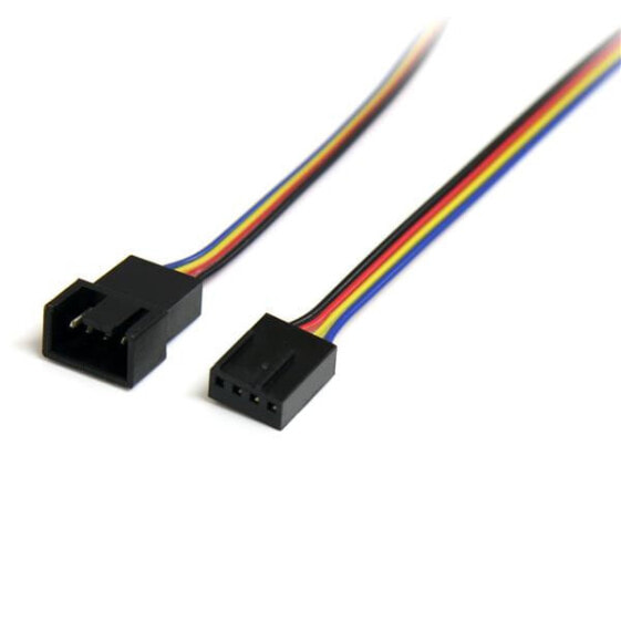 StarTech.com 12in 4 Pin Fan Power Extension Cable - M/F - 0.305 m - Molex (4-pin) - Molex (4-pin) - Male - Female - Straight