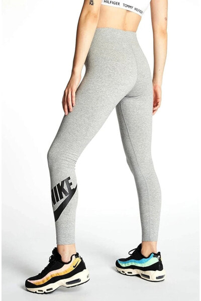 Леггинсы Nike Swoosh Tight Fit 7/8 высокая посадка женские серые