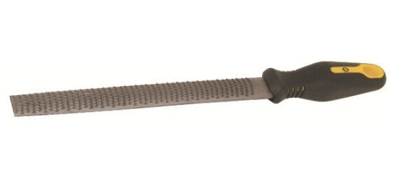 C.K Tools T0107 08 - File - Round file - Bastard cut - Carbon steel - Black/Yellow - Soft grip