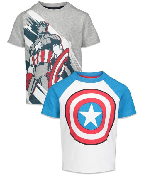 Toddler Boys Avengers Spider-Man 2 Pack T-Shirts to (2T - 18-20)