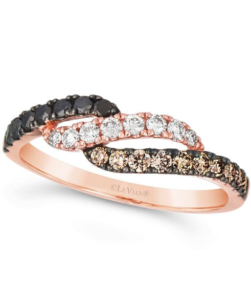 Multicolor Diamond Statement Ring (1/2 ct. t.w.) in 14k Rose Gold