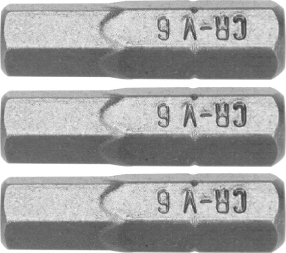 Dedra Końcówki wkrętakowe Hex H6x25mm, 3szt blister (18A04H60-03)