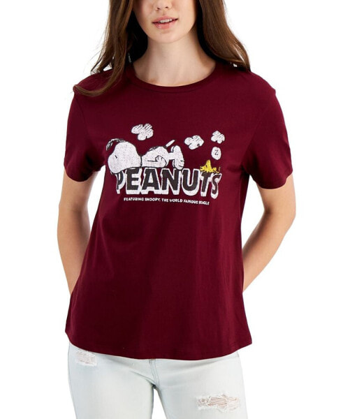 Juniors' Snoopy Logo T-Shirt