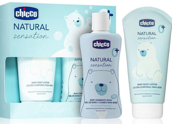 Chicco Natural Sensation Daily Care Set (Waschgel 200 ml + Körperlotion 150 ml)