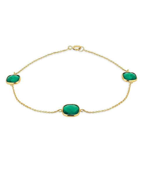 Браслет Bling Jewelry зеленый оникс