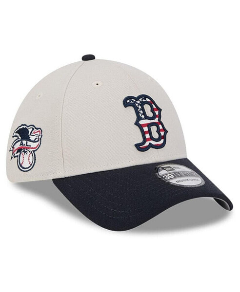 Men's Black Boston Red Sox 2024 Fourth of July 39THIRTY Flex Hat