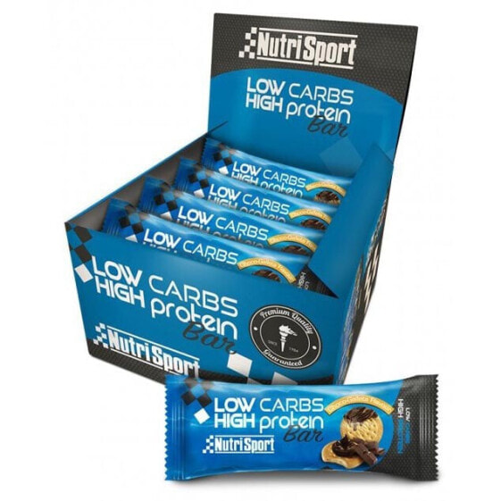 NUTRISPORT Low Carb 60g 16 Units Chocolate And Cookies Energy Bars Box
