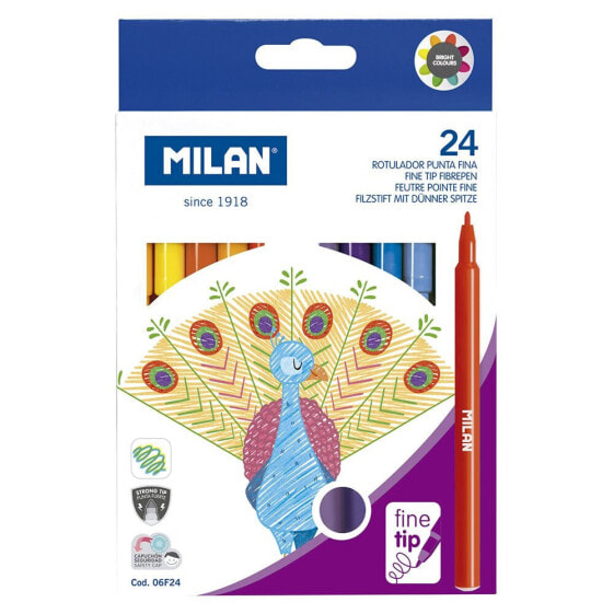 Фломастеры MILAN Box 24 Fine Tip Fibrepens