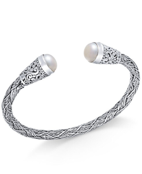 Браслет Macy's Freshwater Pearl Filigree Cuff.