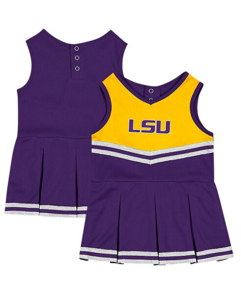 Girls Infant Purple LSU Tigers Time For Recess Cheer Dress