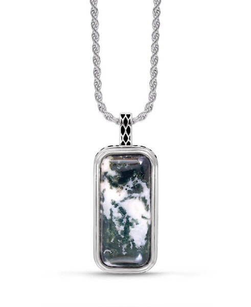 Подвеска LuvMyJewelry tree Agate Sterling Silver Men Tag